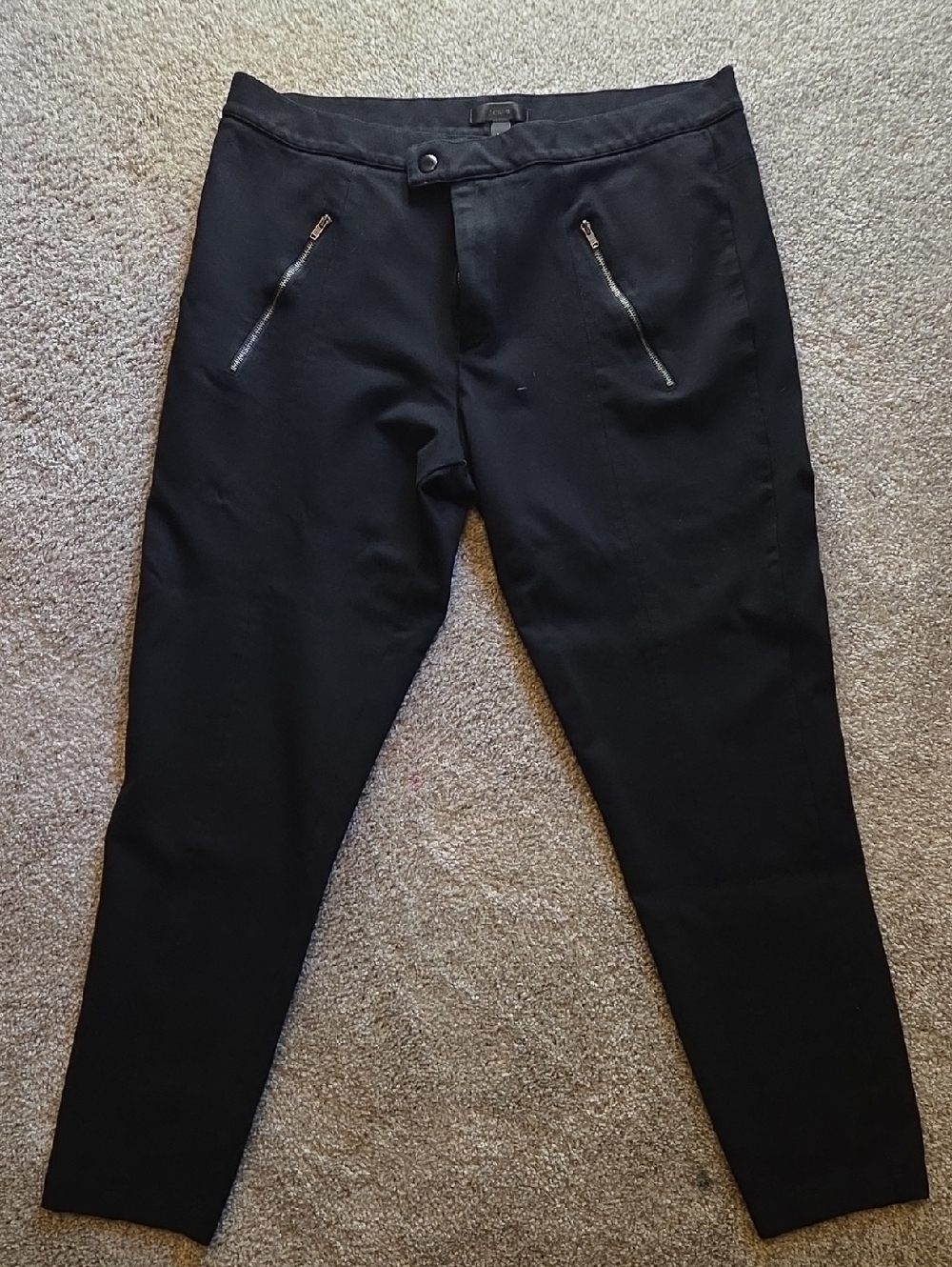 J.Crew Black Stretch Tapered Pants 14S